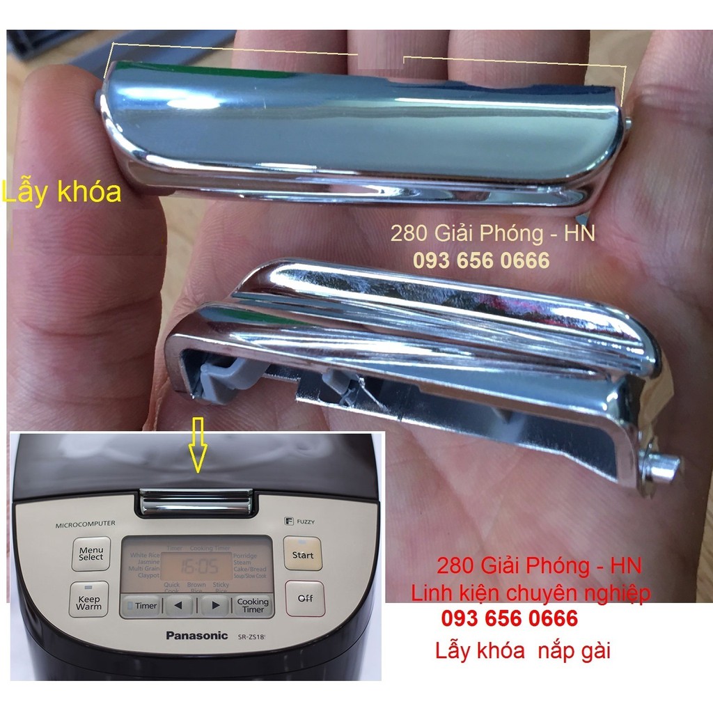 Lẫy khóa nồi cơm điện Panasonic SRMG182 - Phụ kiện, linh kiện nồi cơm điện Panasonic