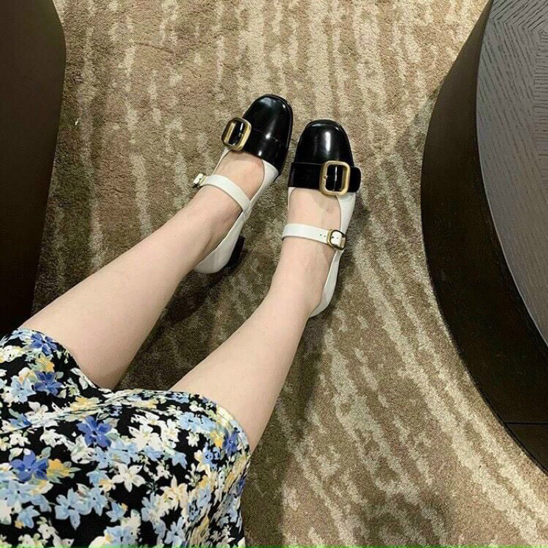 Giày búp bê đế vuông khoá sắt siêu hot