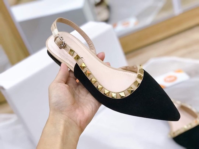 SANDAL ĐẾ BỆT TÁN ĐINH CHẤT DA LỘN HÀNG CHUẨN