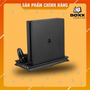 Đế tản nhiệt cho máy PS4 Slim/Pro kèm dock sạc tay cầm, đế đứng làm mát cho máy PS4