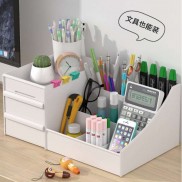 Kệ đựng mỹ phẩm đa năng bằng nhựa 2 NGĂN KÉO nhiều ô