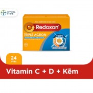 Viên sủi bổ sung Vitamin C, D, và Kẽm Redoxon Triple Action hộp 24 viên