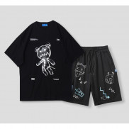 Bộ Quần Áo Nam Áo Thun Họa Tiết Hình Gấu Quần Short Túi Nắp Hộp Thời Trang Zenkonu TOP NAM 1000153 + SHORT NAM 1000023