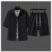 Bộ Quần Áo Nam Tay Ngắn Cổ Bẻ Áo Khuy Cài Quần Short Có Túi Kiểu Dáng Trẻ Trung Thời Trang Zenkonu_QANAM1000071V1