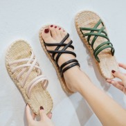 Dép Nữ Quai Ngang 4 màu quai xéo dạng đan