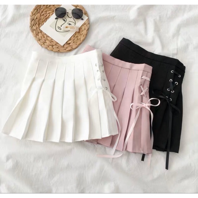 CHÂN VÁY TENNIS ĐAN DÂY ULZZANG / XẾP LY / DẬP LY / TUỔI TEEN / QUẦN GIẢ VÁY