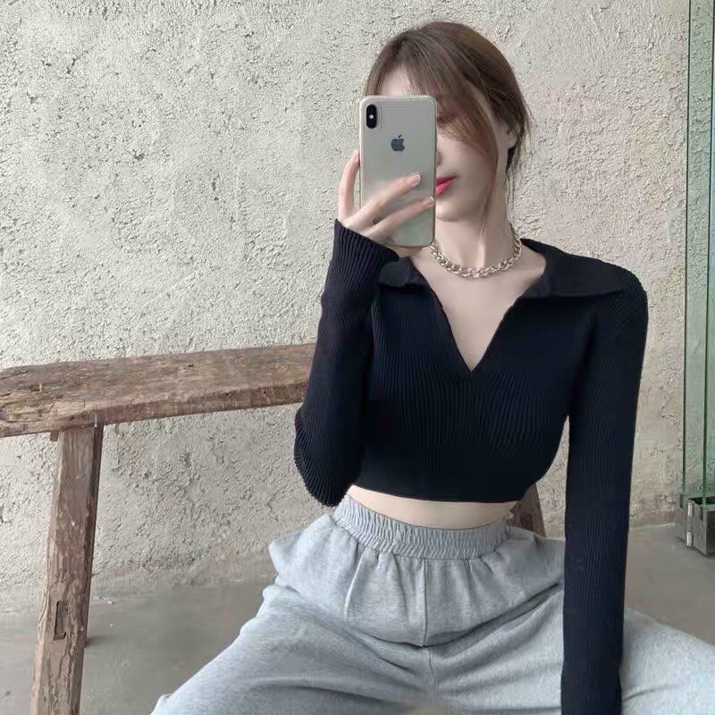 ÁO CROPTOP TAY DÀI HỞ LƯNG GỢI CẢM XINH ĐẸP G9
