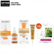 Combo Serum Trắng Da Balance Vitamin C Brightening và Tinh chất vàng giảm thâm mắt Balance active formula gold collagen