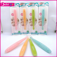 Thìa ăn dặm silicon mềm Babuu Nhật Bản 4 màu cho bé