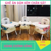  Ghế ăn dặm cho bé gấp gọn, ghế tập ăn cho bé 2 trong 1 kèm chân sắt