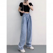 Quần mắc cài ống rộng