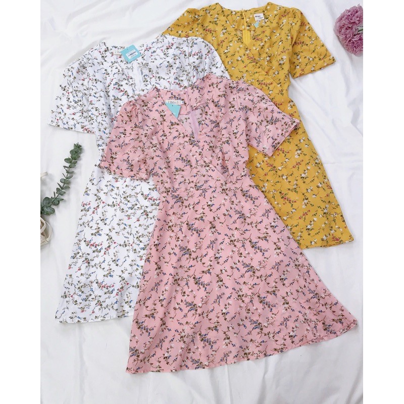 Đầm Hoa Nhí Cổ V_AD425