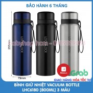 Bình Giữ Nhiệt Lock&Lock Vacuum Bottle LHC6180 LHC6180FU LHC6180BLK LHC6180SLV 3 màu dung tích 800ml