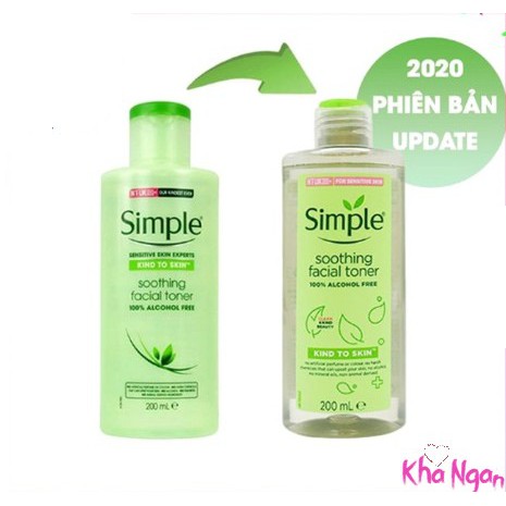  Nước Hoa Hồng Simple Soothing Facial Toner ( mẫu mới)