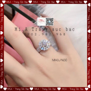 Ảnh + Clip thật Nhẫn nữ bạc ý S925 đá hột CZ cao cấp miễn phí xi kim Mã N130 | Mi.A Trang sức bạc