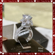 Nhẫn nữ Bạc Ý S925 Đá xoàng Cz cao cấp miễn phí xi Kim N455 |Mi.A Trang sức bạc