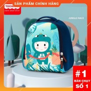 Balo TOCHANG Chính Hãng Cao Cấp Cho Bé Mầm Non Siêu Nhẹ Zoo Story Dễ Thương (Mẫu Mới) Gấu Chạy Đua