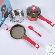 Bộ nồi chảo đá ăn dặm,nồi quấy bột DIDINIKA hàn quốc 18cm cho bé Goodbabyvn