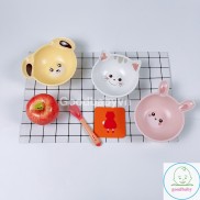 (Tặng Thìa) Bát Ăn Dặm Bát Gốm Sứ Hình Thú Cho Bé Goodbabyvn