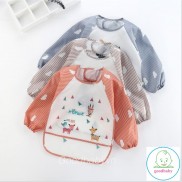 Áo Yếm ăn dặm chống thấm, có máng cho bé Goodbabyvn