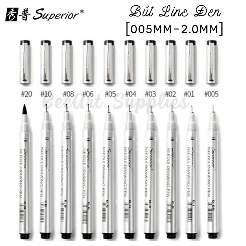 (Chính Hãng) Bút Line Đi Nét Kháng Nước Cao Cấp Superior