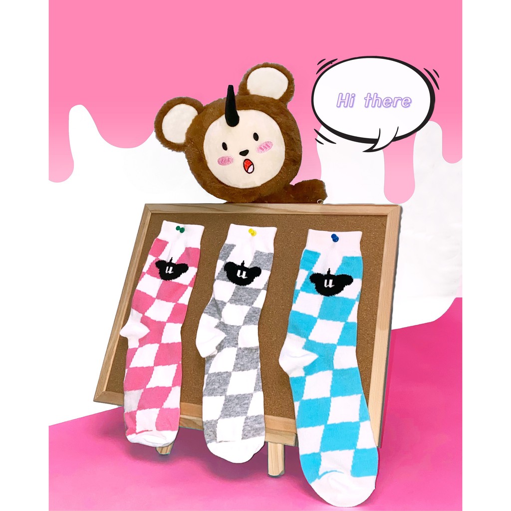 Vớ Sici Checkerboard Nhiều Màu