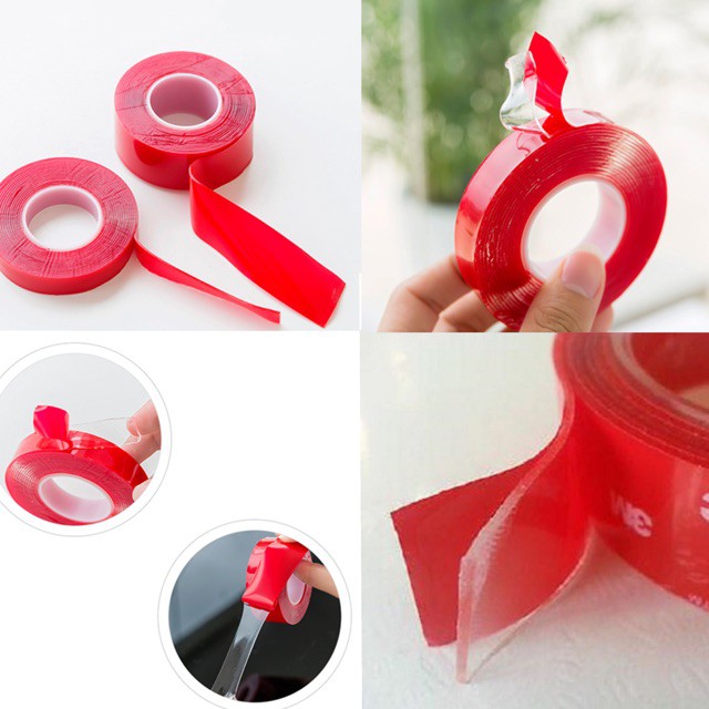 Keo Acrylic 2 Mặt Trong Suốt Siêu Dính (nhiều kích thước)