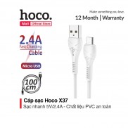 Cáp sạc Hoco X37 Micro sạc nhanh 2.4A chất liệu PVC an toàn cho Samsung note 10 Huawei 10 Oppo Reno3