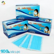 Bộ 2 hộp khẩu trang y tế 4 lớp lọc Nam Anh - Hoặc TTA Quai Mềm (Xanh ) Hộp 50 cái