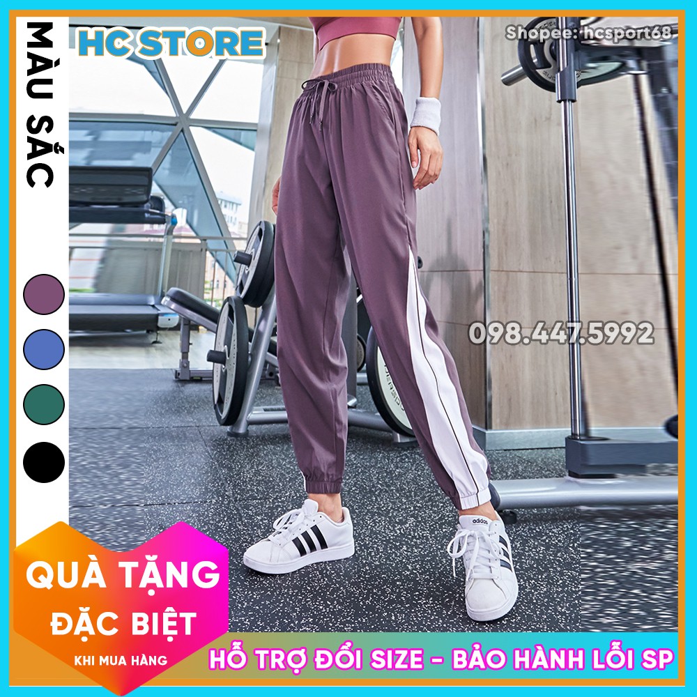 Quần Jogger Tập Gym Yoga Rumba Nữ QJ02 Chất Gió Giấy Thoáng Mát, Dáng Rộng- HcSport68