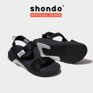 Giày Sandal Unisex Shondo F7 Racing Đế Đen Phối Trắng Quai Đen Shondo F7R1010