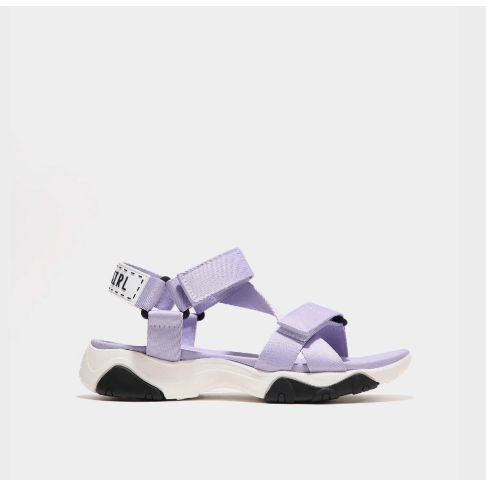 Sandals Shondo Girly tím lavender đế trắng GIM0092