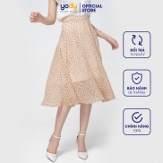 Chân váy midi YODY dáng suông xòechất voan bồng bềnh, nhẹ nhàng CVN4236