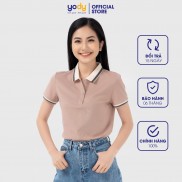 Áo Polo Yody nữ mắt chim phối bo 01 chất liệu Cotton mềm mại APN3704