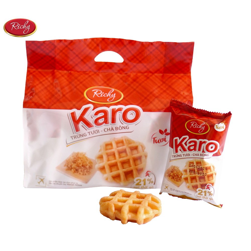  Bánh tươi Richy KARO bịch 6 chiếc (26g/chiếc)