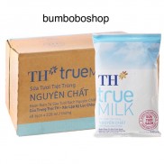 Thùng sữa bịch TH TRUE MILK nguyên chất không đường 220ml