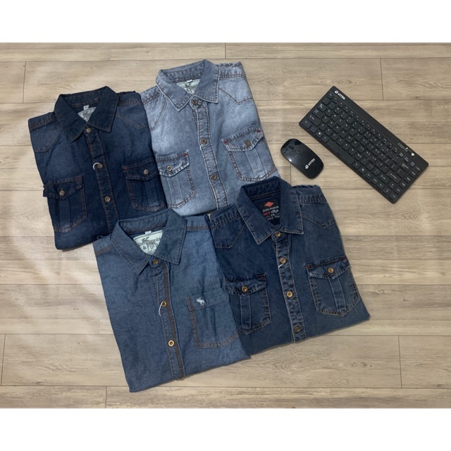 Áo sơ mi + áo khoác jean nam Size L-4XL