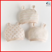 Mũ che thóp cho bé sơ sinh, mũ cotton hữu cơ tự nhiên giữ ấm đầu