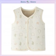 Áo Gile cho bé cotton hữu cơ tự nhiên 100%, mềm mại và ấm áp