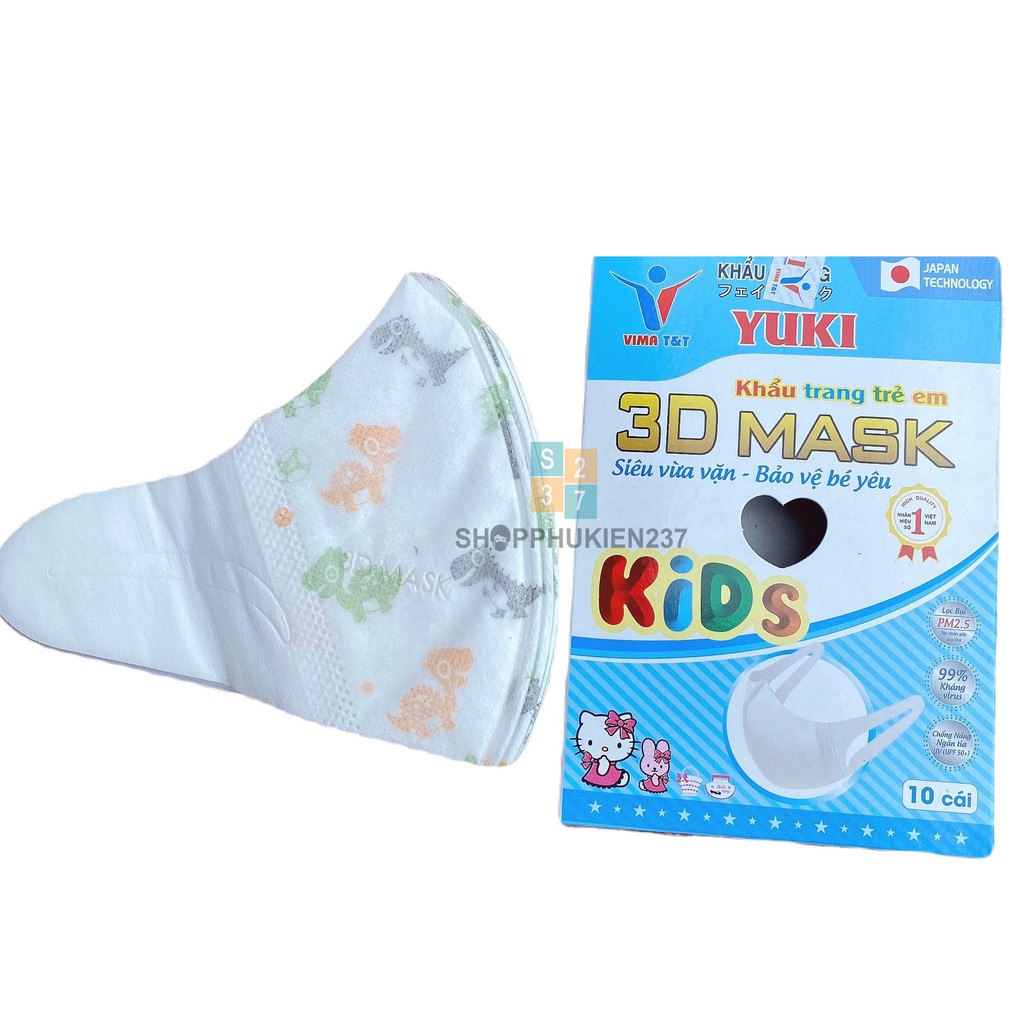 Khẩu trang 3D y tế cho bé hộp 10 cái