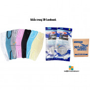 Khẩu trang 3d Landmask 1 thùng 50 gói / 1 gói được 6 chiếc , sản phẩm có 7 màu hàng công ty