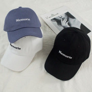 Mũ Lưỡi Trai Cotton Thêu Chữ Memorie Thời Trang Dành Cho Nam Và Nữ