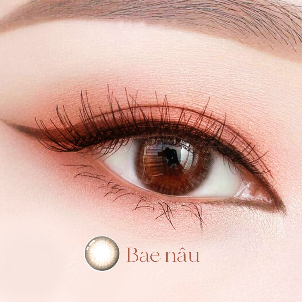 Lens nâu tự nhiên Angel Eyes - PINKY BAE - Đường kính 13.8 - Độ cận 0-6