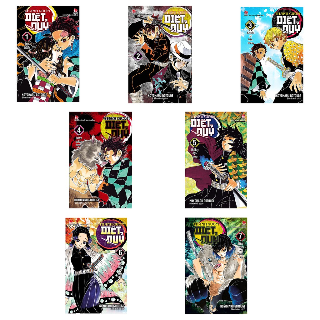 Truyện tranh - Thanh gươm diệt quỷ (Trọn bộ 7 cuốn) - NXB Kim Đồng