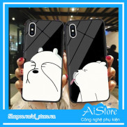 Ốp lưng iphone 7 plus 8 plus x xr xs max 11 pro max 12 pro max 12 mini 6 plus 6s plus ốp đôi iphone gấu đêm