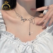  Dây chuyền mạ bạc phối hình bướm dễ thương thời trang