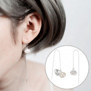 Bông Tai Mạ Bạc Đính Ngọc Trai Nhân Tạo Hình Vỏ Sò Cho Nữ