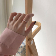 Nhẫn nữ đính đá mạ vàng màu vàng hồng phong cách thời trang cho phái nữ