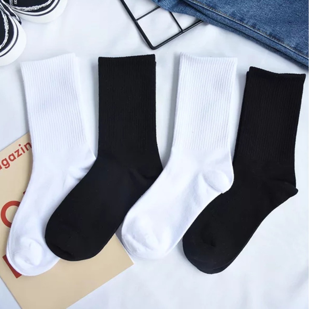 Tất nam cotton cho giày da - màu đen