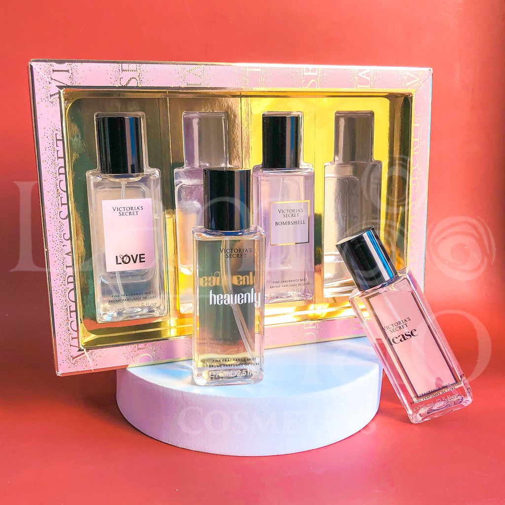 Xịt Body Victoria's Secret Holiday 2020 Fine Fragrance Mist Gift ( Tách Set )